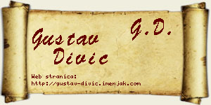 Gustav Divić vizit kartica
